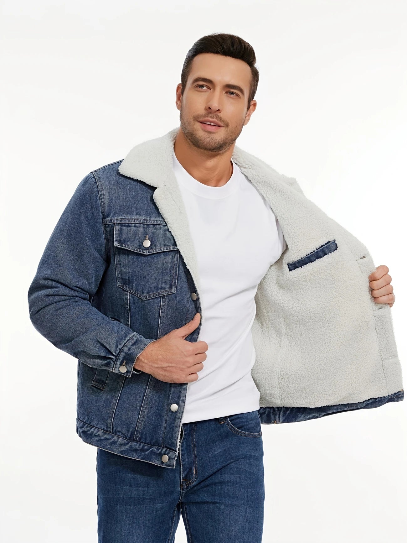 Chaqueta Trucker con forro Sherpa