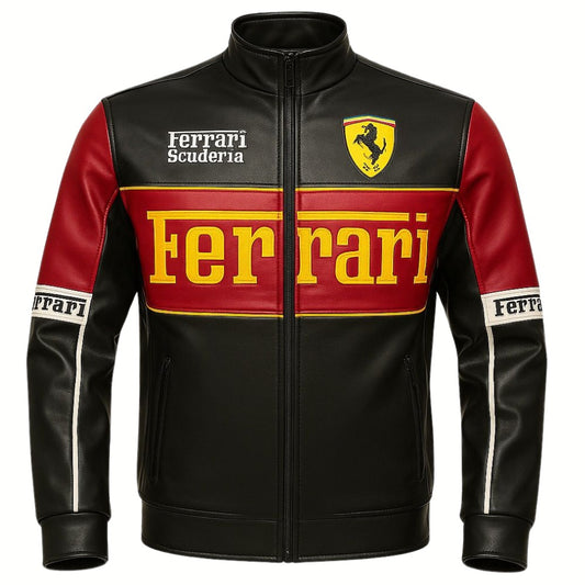 CHAQUETA LA FERRARI SCUDERIA - CUERO GENUINO