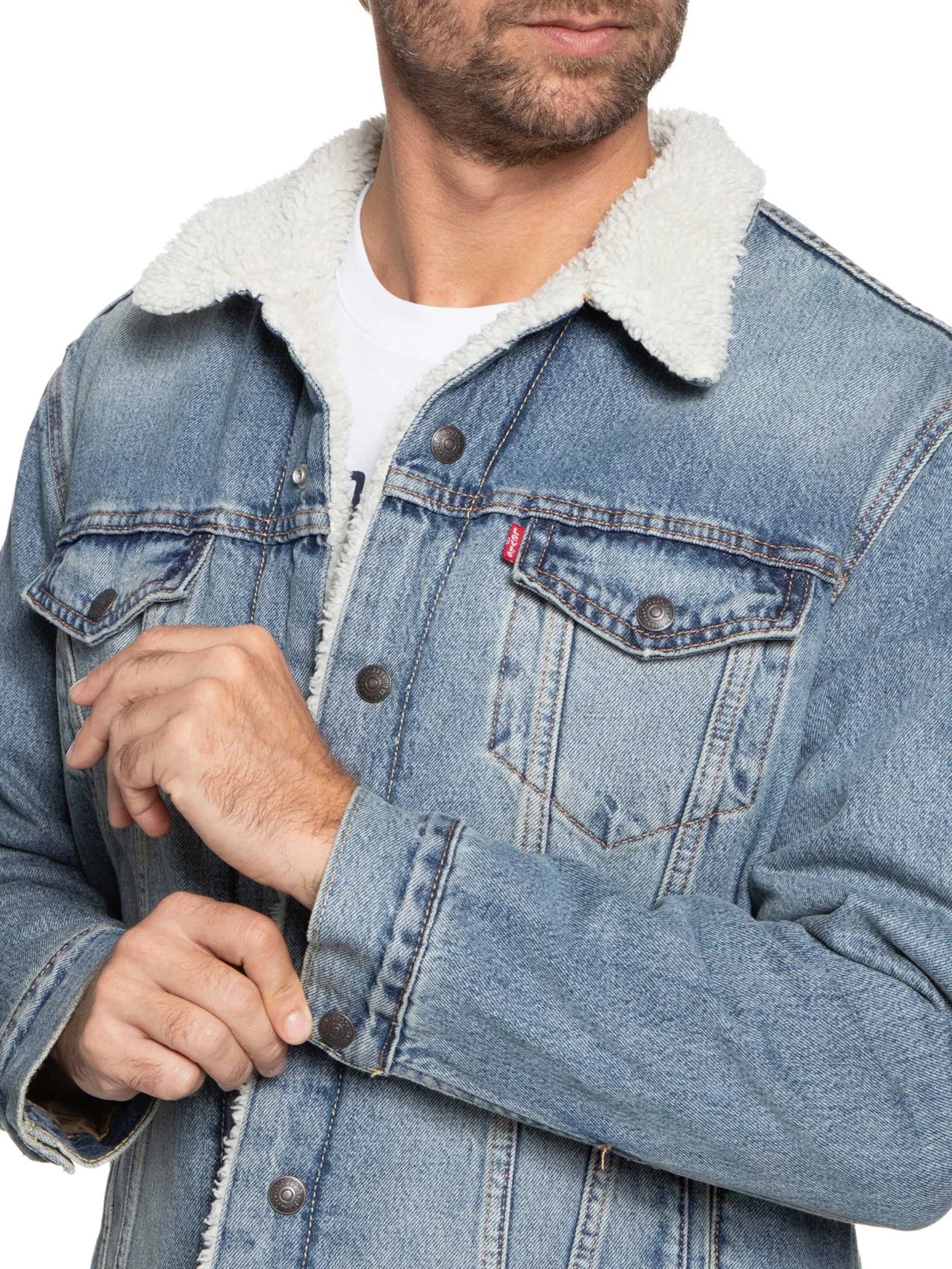 Chaqueta Trucker con forro Sherpa