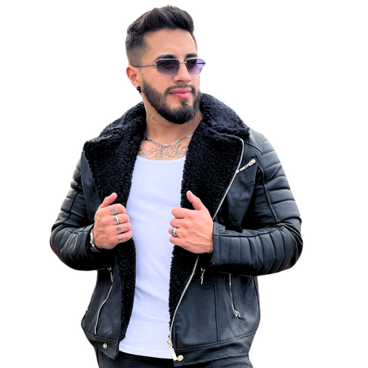 CHAQUETA CHAMARRA OVEJERO EN CUERO