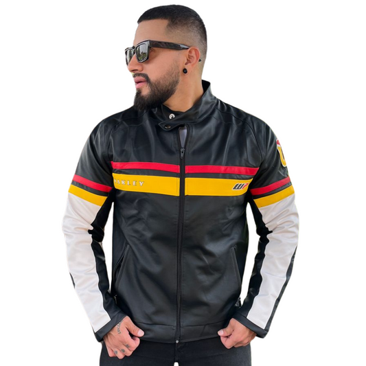 CHAQUETA FERRARI IMPORTADA - CUERO GENUINO